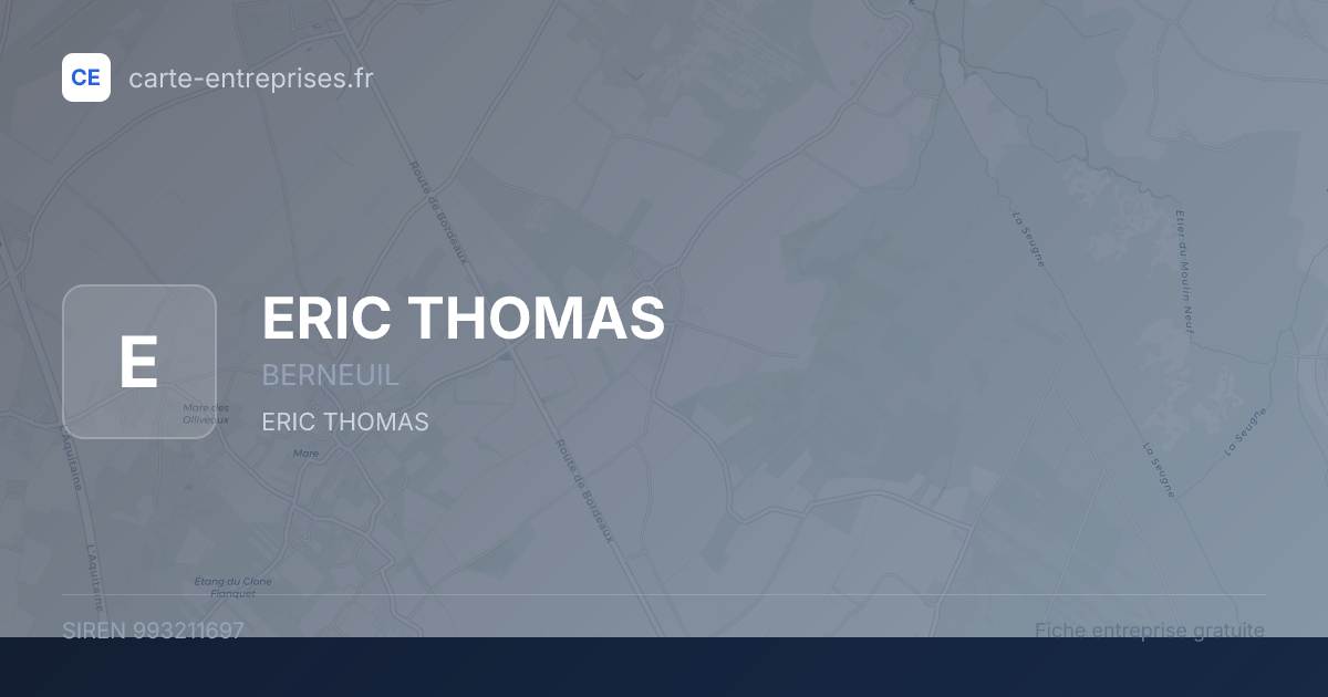 ERIC THOMAS — 993211697 — fiche entreprise