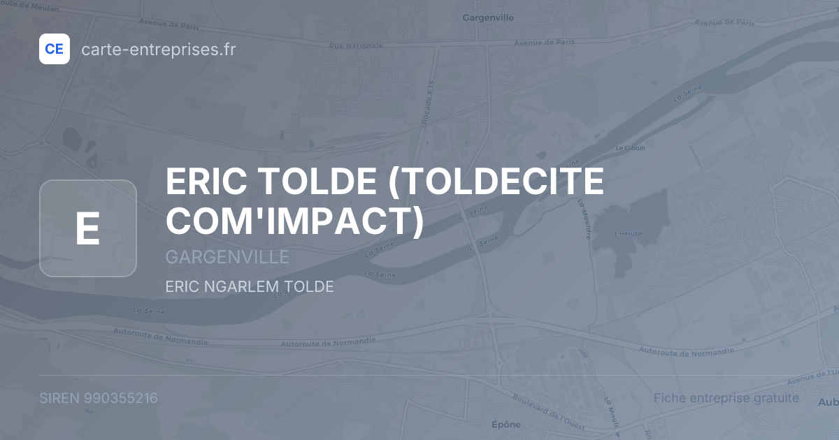 ERIC TOLDE (TOLDECITE COM'IMPACT) — 990355216 — fiche entreprise