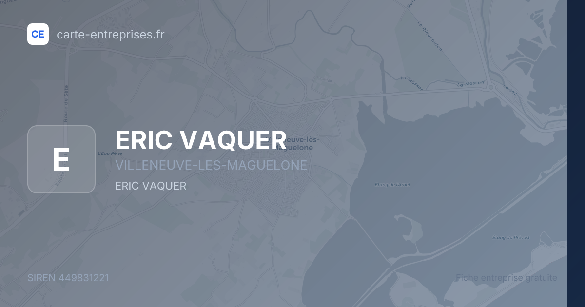 ERIC VAQUER — 449831221 — fiche entreprise