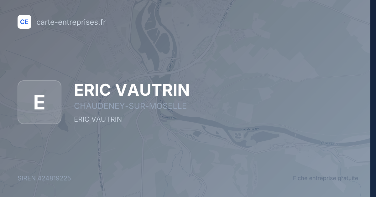 ERIC VAUTRIN — 424819225 — fiche entreprise