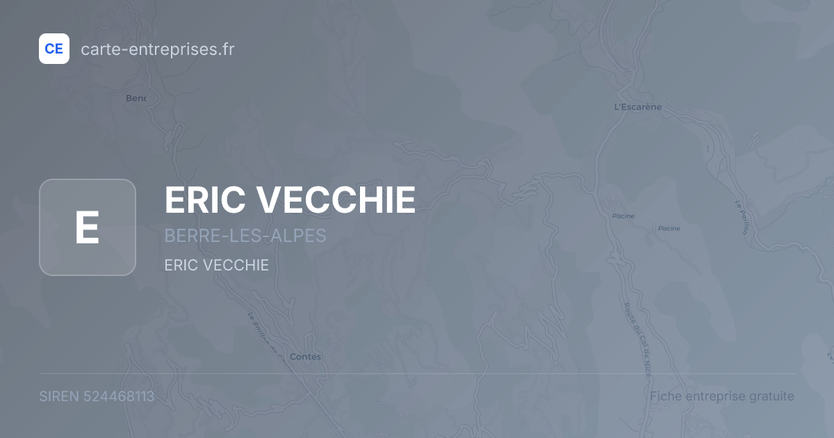 ERIC VECCHIE — 524468113 — fiche entreprise
