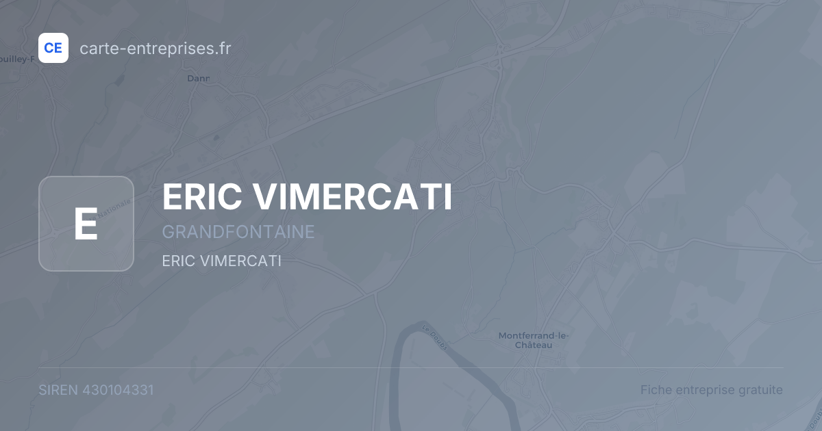 ERIC VIMERCATI — 430104331 — fiche entreprise