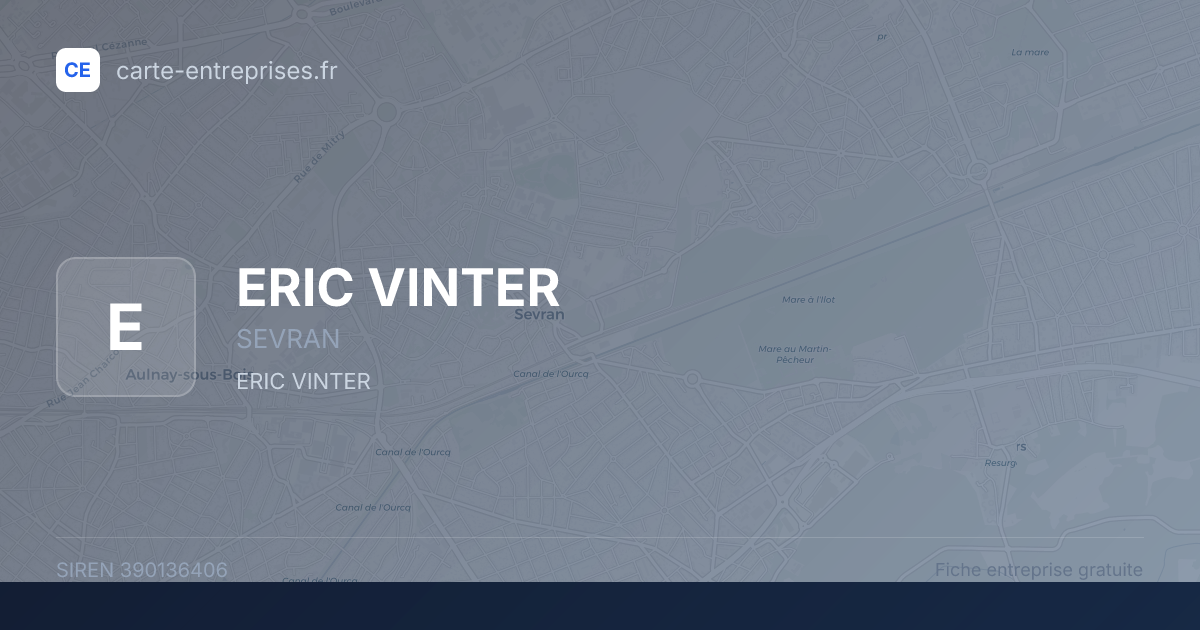 ERIC VINTER — 390136406 — fiche entreprise