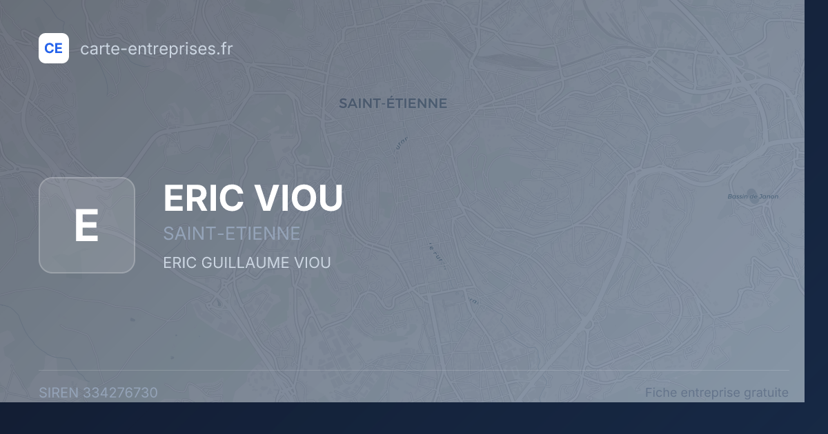 ERIC VIOU — 334276730 — fiche entreprise