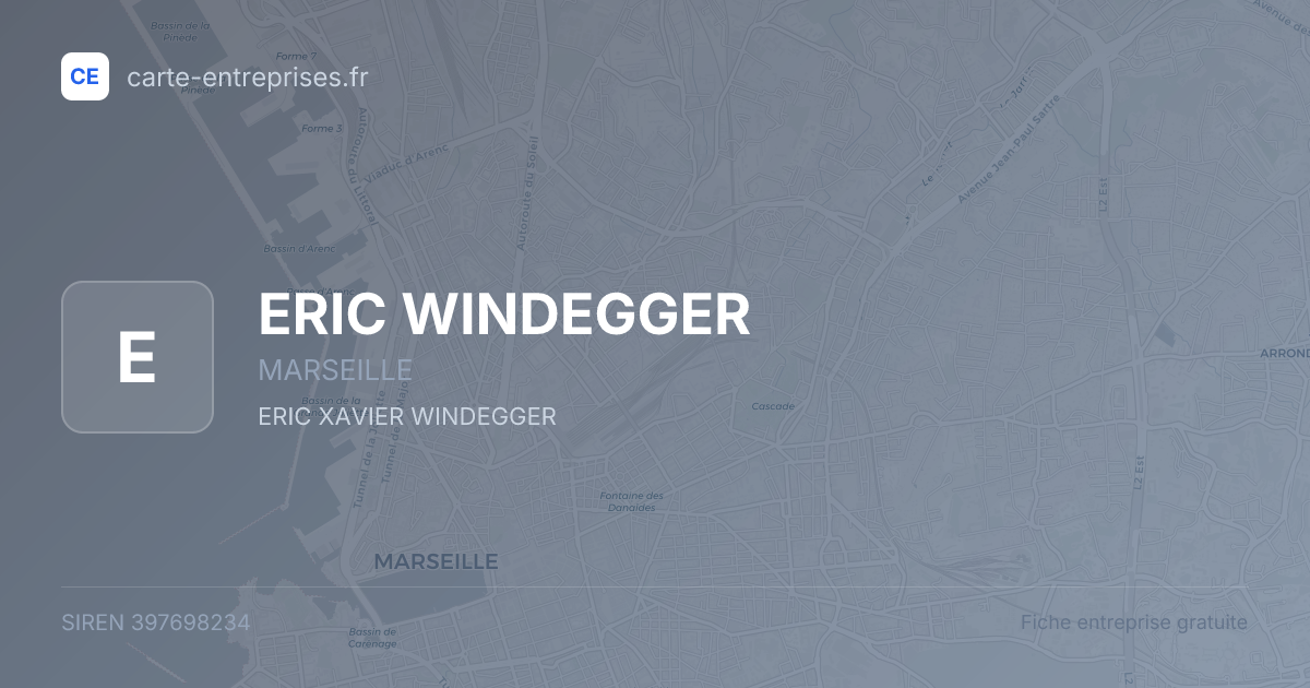 ERIC WINDEGGER — 397698234 — fiche entreprise