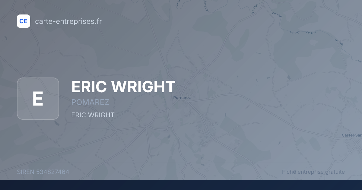 ERIC WRIGHT — 534827464 — fiche entreprise