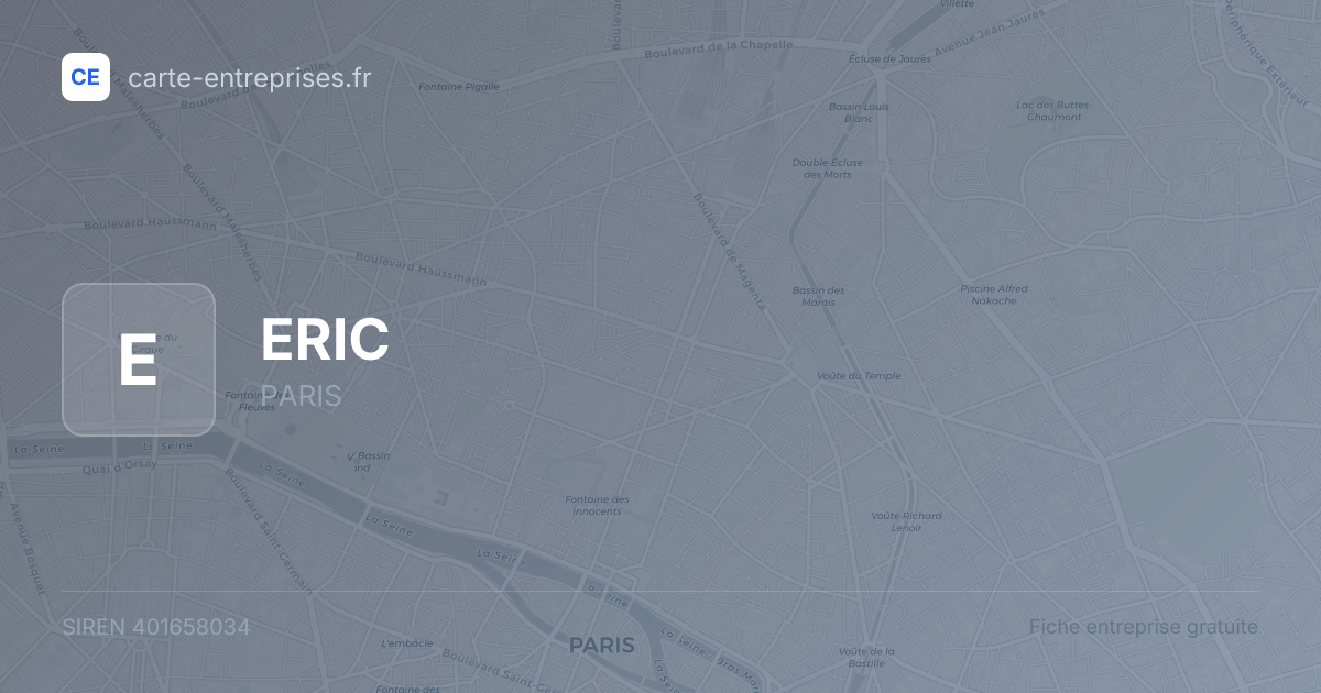 ERIC — 401658034 — fiche entreprise