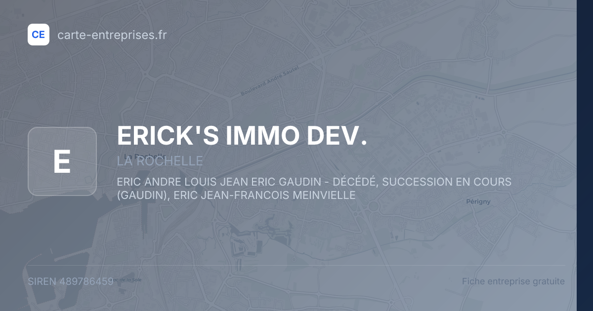 ERICK'S IMMO DEV. — 489786459 — fiche entreprise