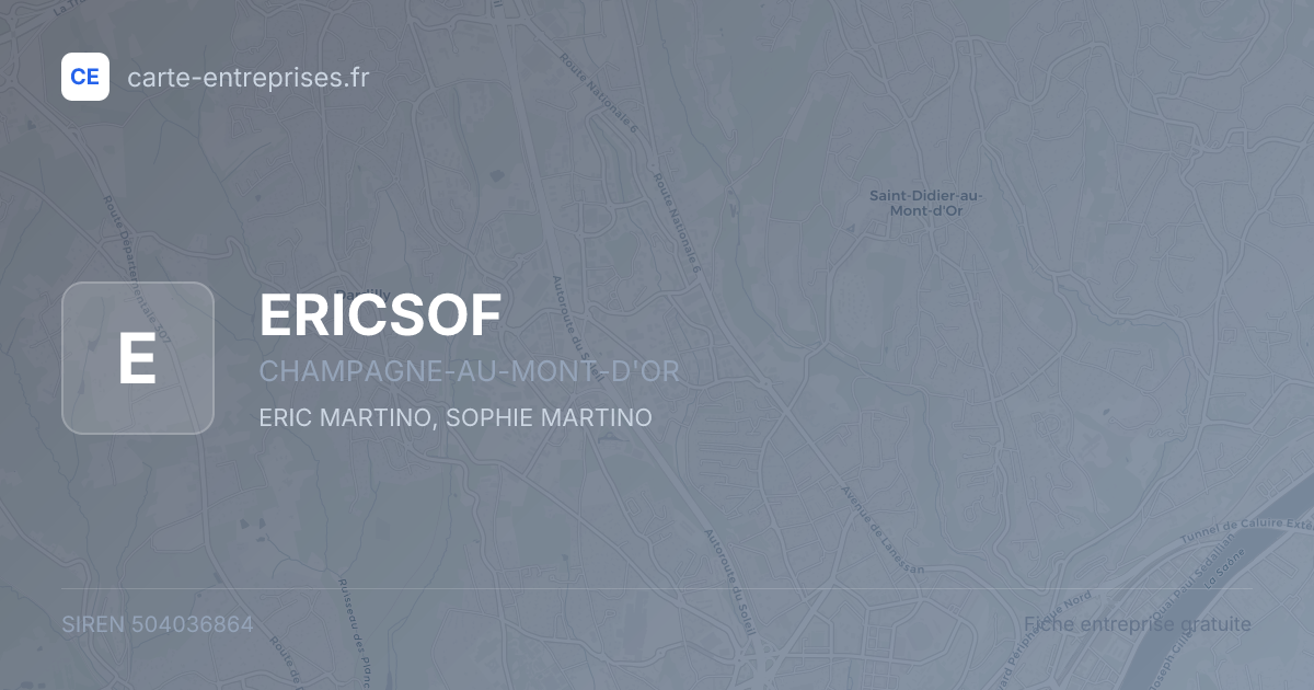 ERICSOF — 504036864 — fiche entreprise