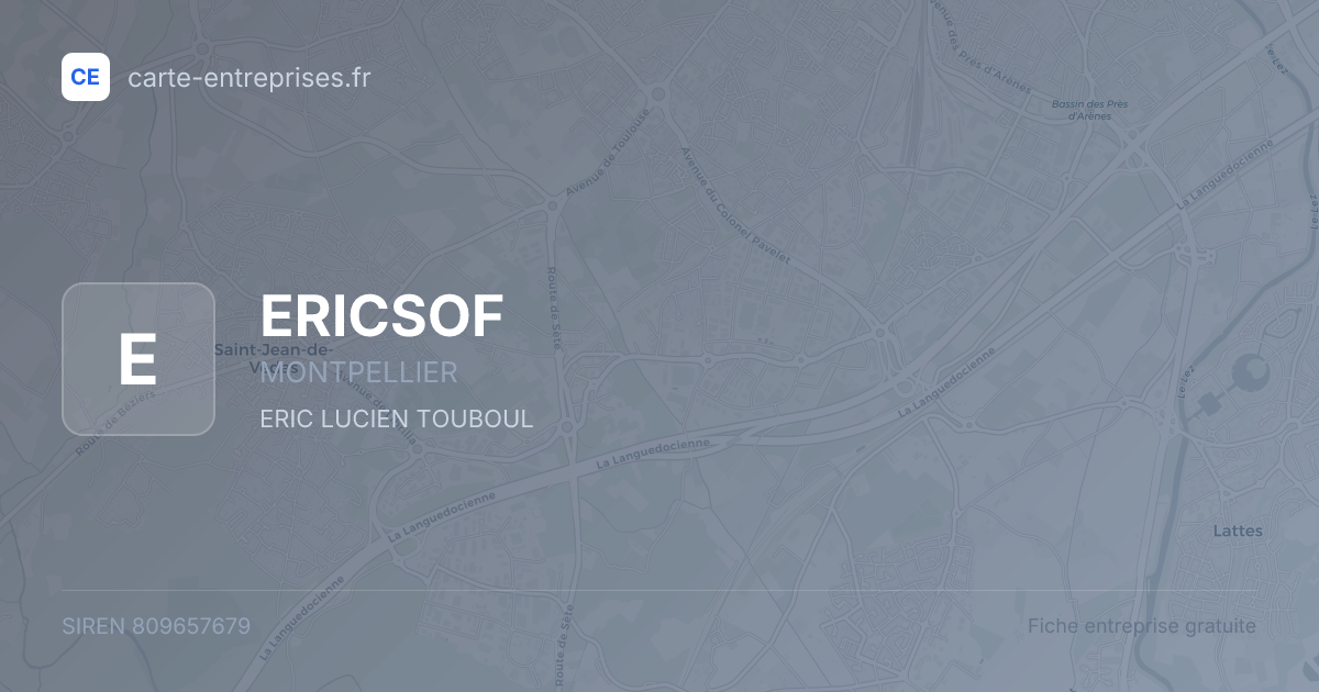 ERICSOF — 809657679 — fiche entreprise