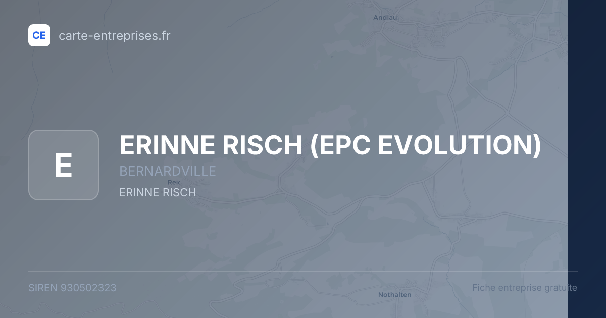 ERINNE RISCH (EPC EVOLUTION) — 930502323 — fiche entreprise
