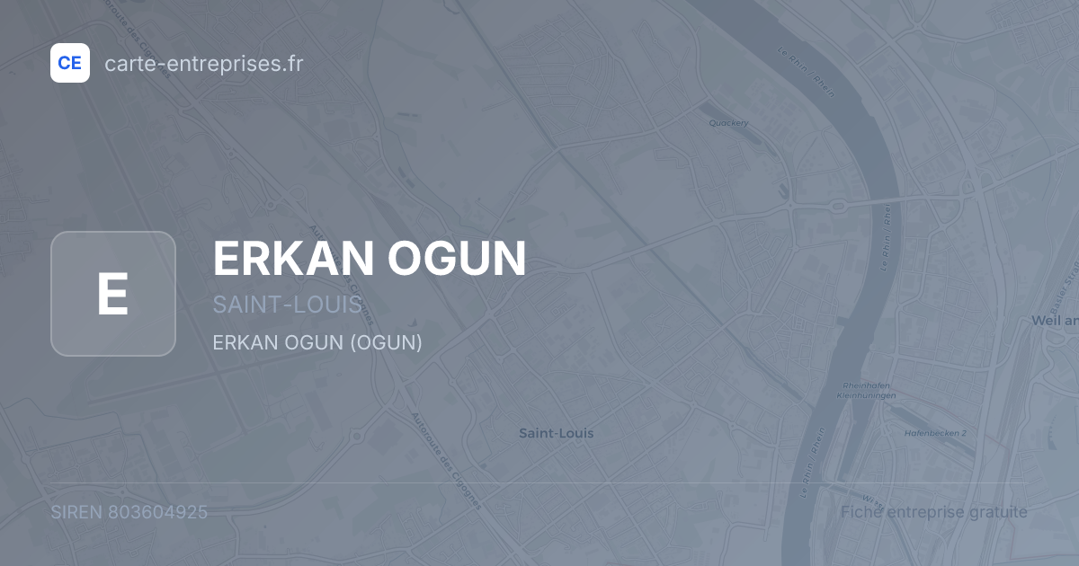 ERKAN OGUN — 803604925 — fiche entreprise