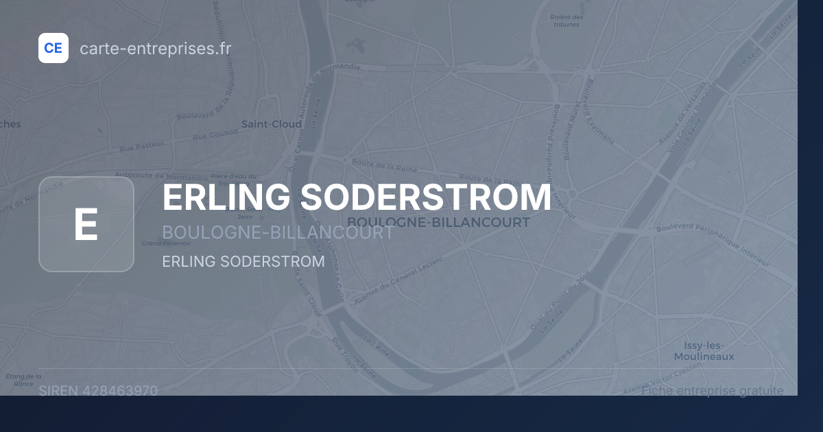 ERLING SODERSTROM — 428463970 — fiche entreprise