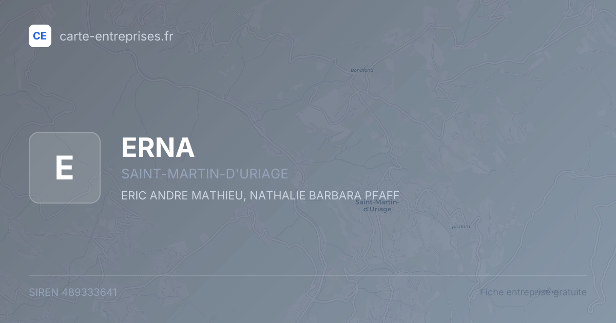 ERNA — 489333641 — fiche entreprise