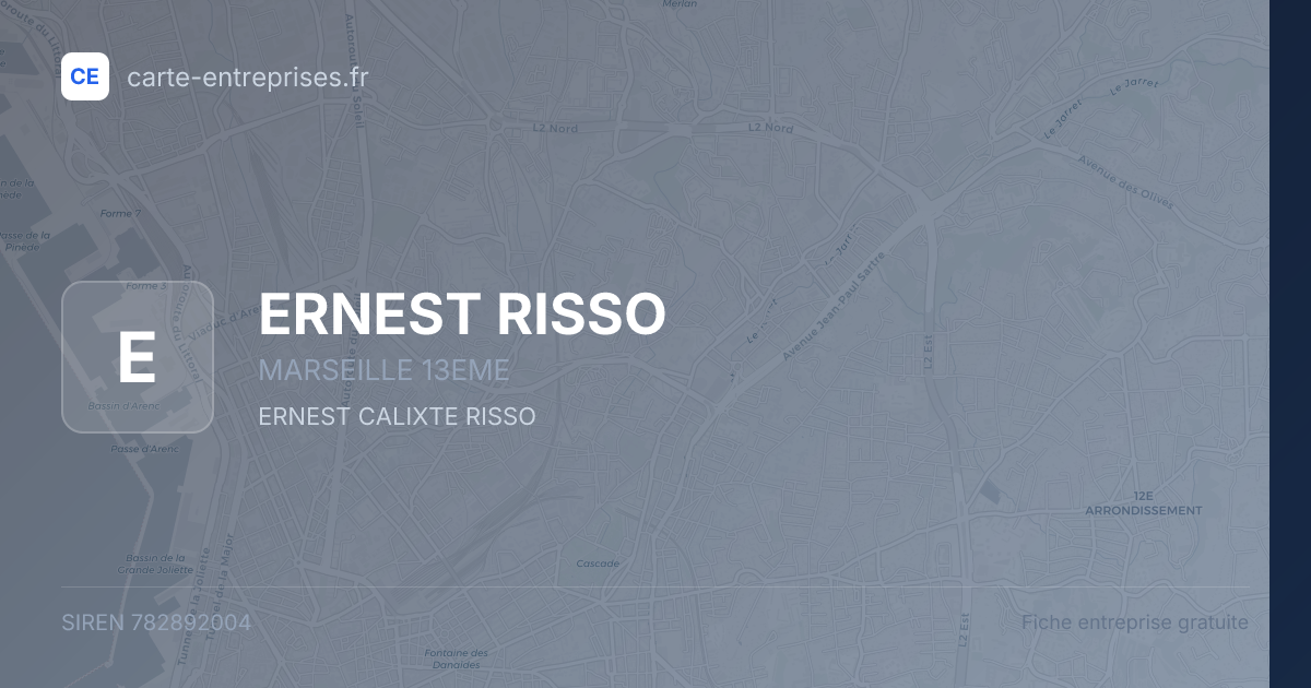 ERNEST RISSO — 782892004 — fiche entreprise