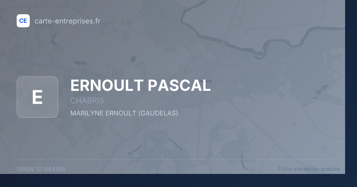 ERNOULT PASCAL — 101464188 — fiche entreprise