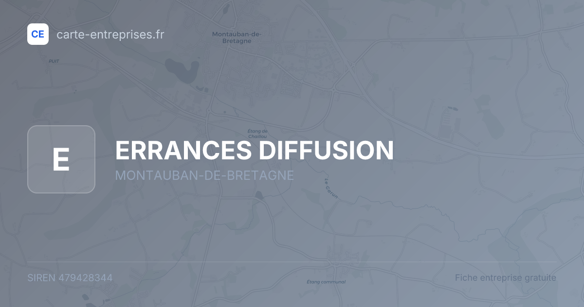 ERRANCES DIFFUSION — 479428344 — fiche entreprise
