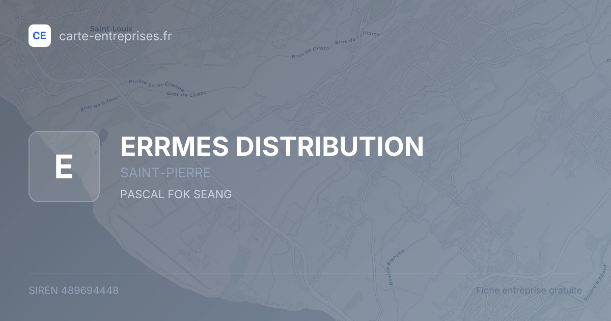 ERRMES DISTRIBUTION — 489694448 — fiche entreprise