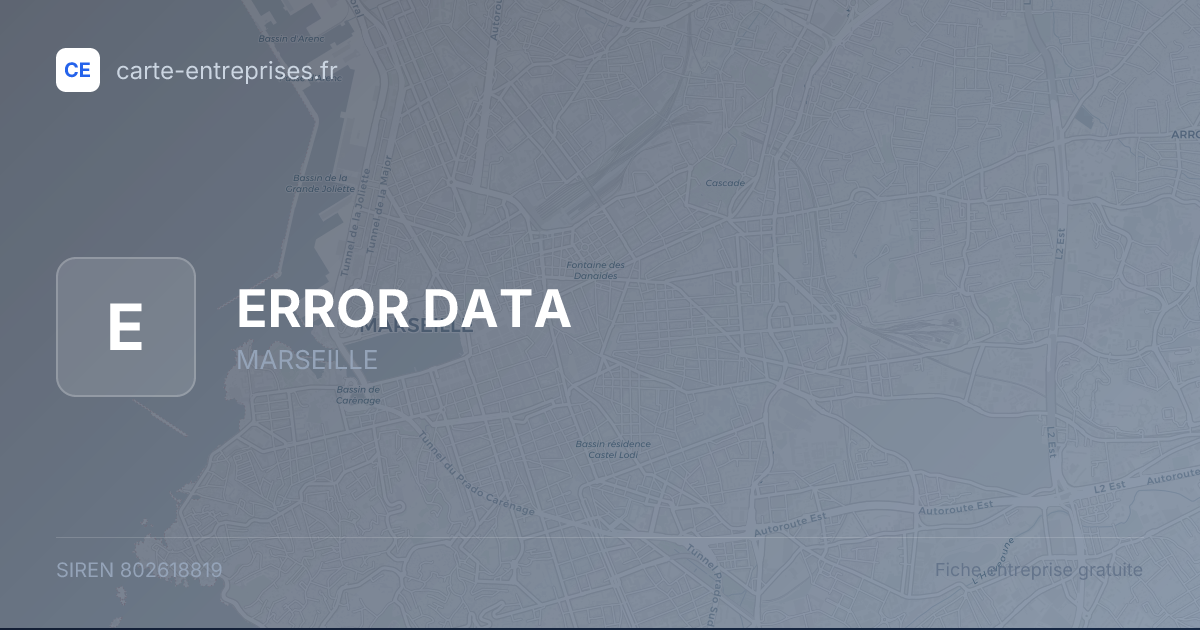 ERROR DATA — 802618819 — fiche entreprise