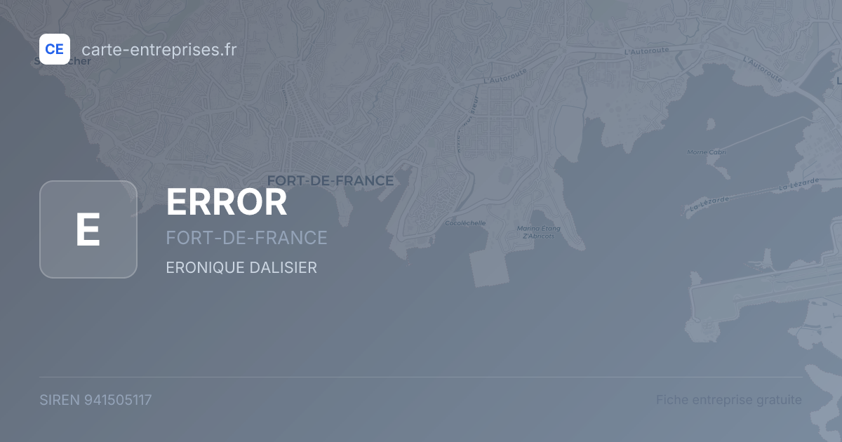 ERROR — 941505117 — fiche entreprise