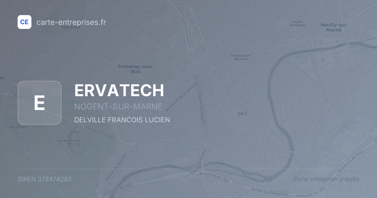 ERVATECH — 378474282 — fiche entreprise
