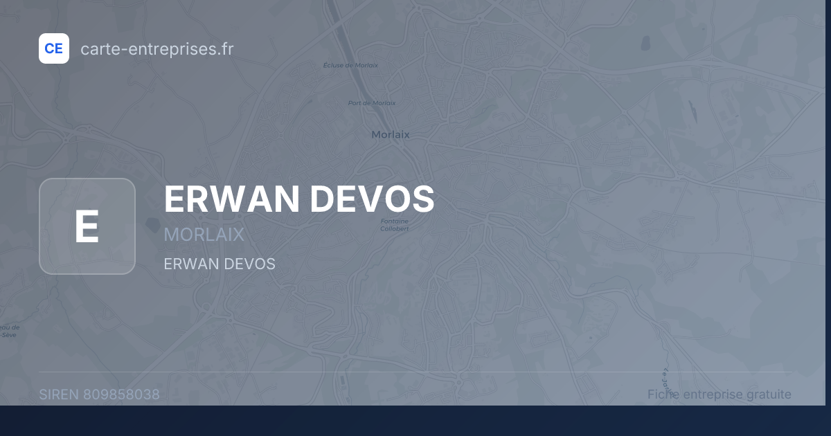 ERWAN DEVOS — 809858038 — fiche entreprise