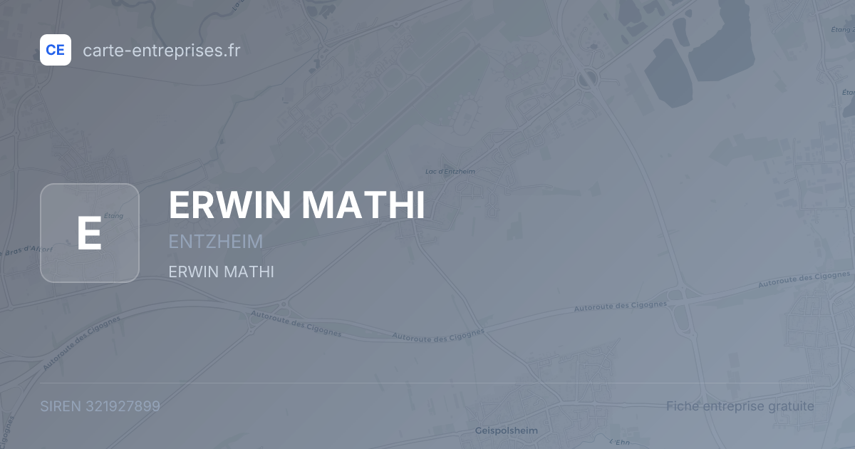 ERWIN MATHI — 321927899 — fiche entreprise