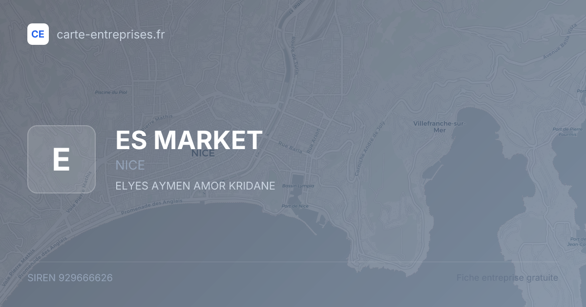 ES MARKET — 929666626 — fiche entreprise