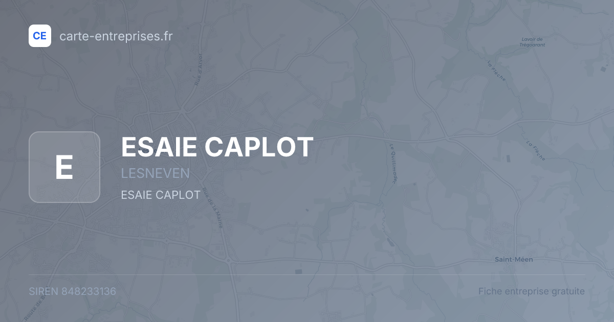 ESAIE CAPLOT — 848233136 — fiche entreprise