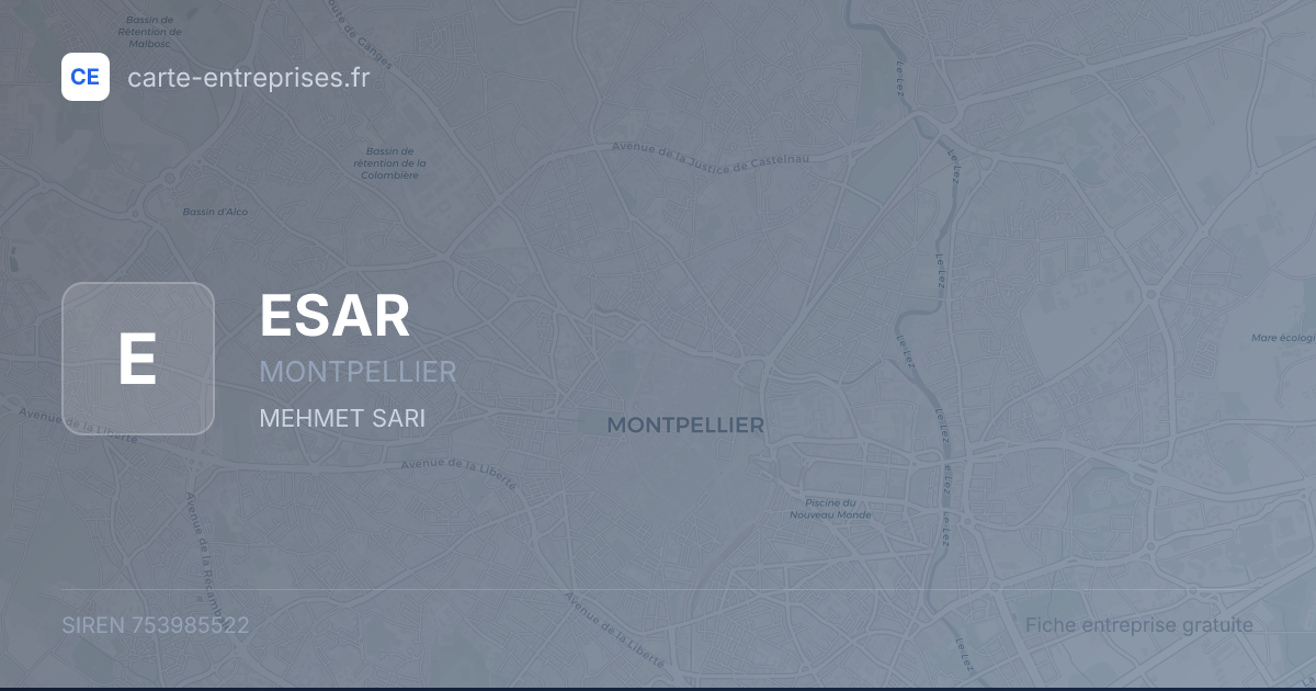 ESAR — 753985522 — fiche entreprise
