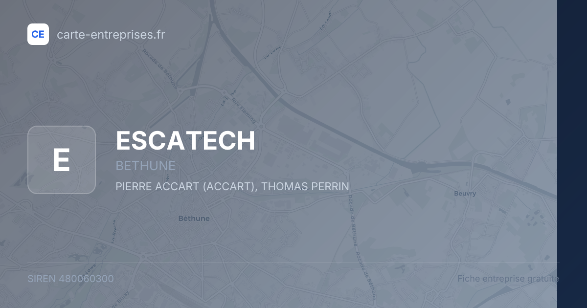 ESCATECH — 480060300 — fiche entreprise
