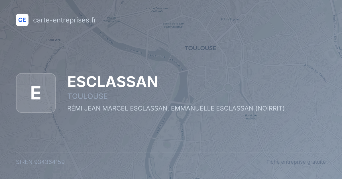 ESCLASSAN — 934364159 — fiche entreprise