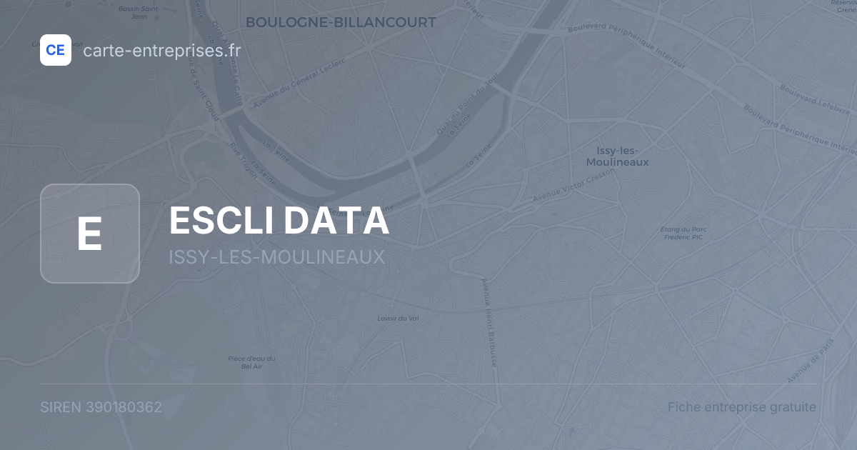 ESCLI DATA — 390180362 — fiche entreprise