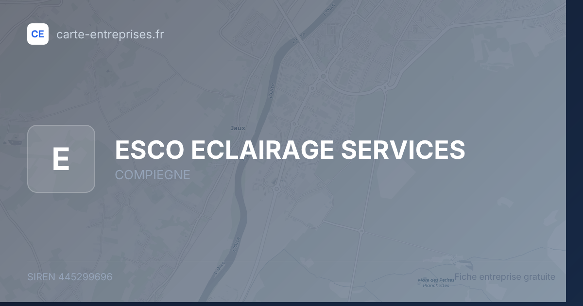 ESCO ECLAIRAGE SERVICES — 445299696 — fiche entreprise