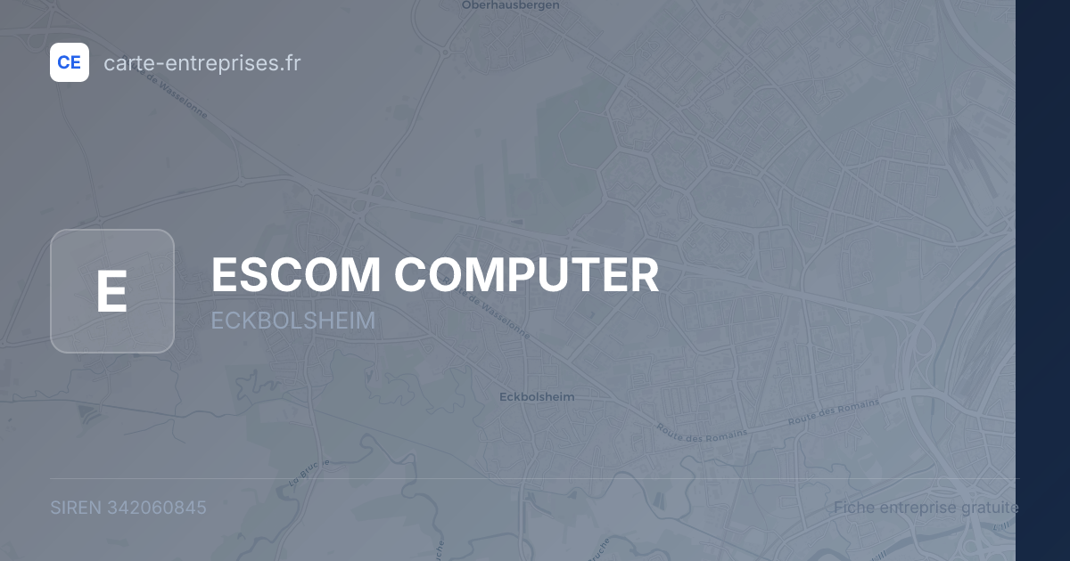 ESCOM COMPUTER — 342060845 — fiche entreprise