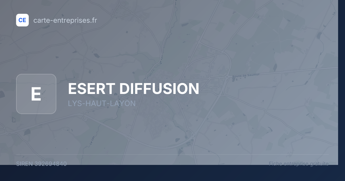 ESERT DIFFUSION — 392694840 — fiche entreprise