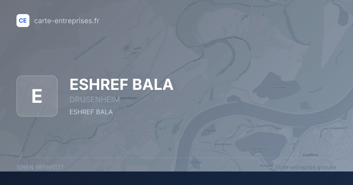 ESHREF BALA — 981991177 — fiche entreprise
