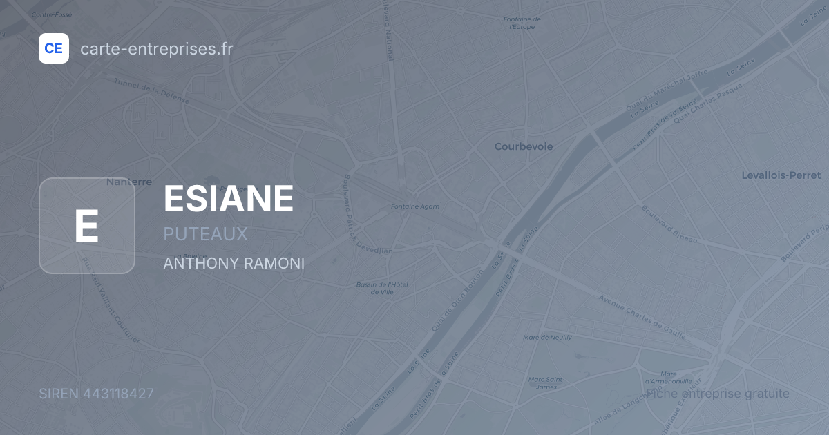 ESIANE — 443118427 — fiche entreprise