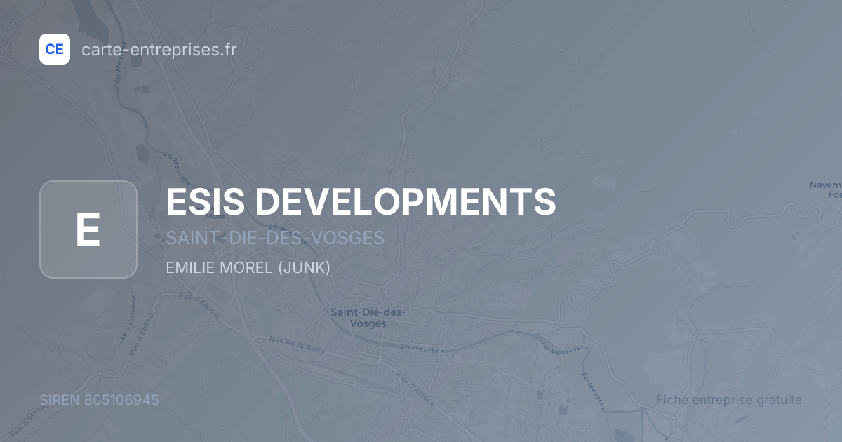 ESIS DEVELOPMENTS — 805106945 — fiche entreprise