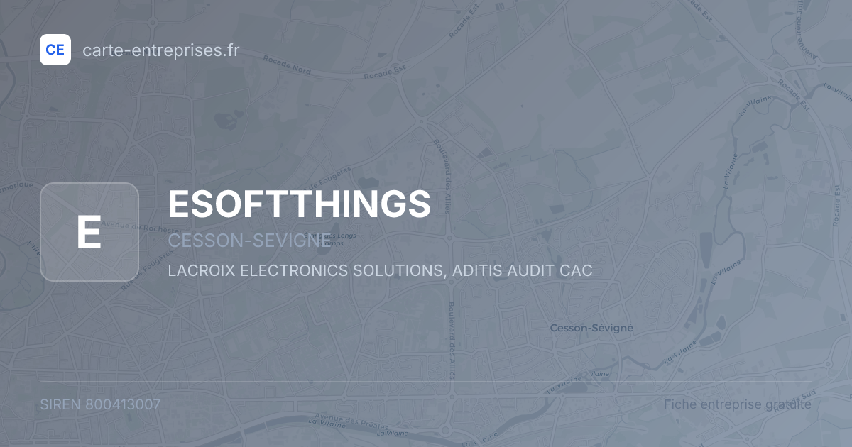 ESOFTTHINGS — 800413007 — fiche entreprise