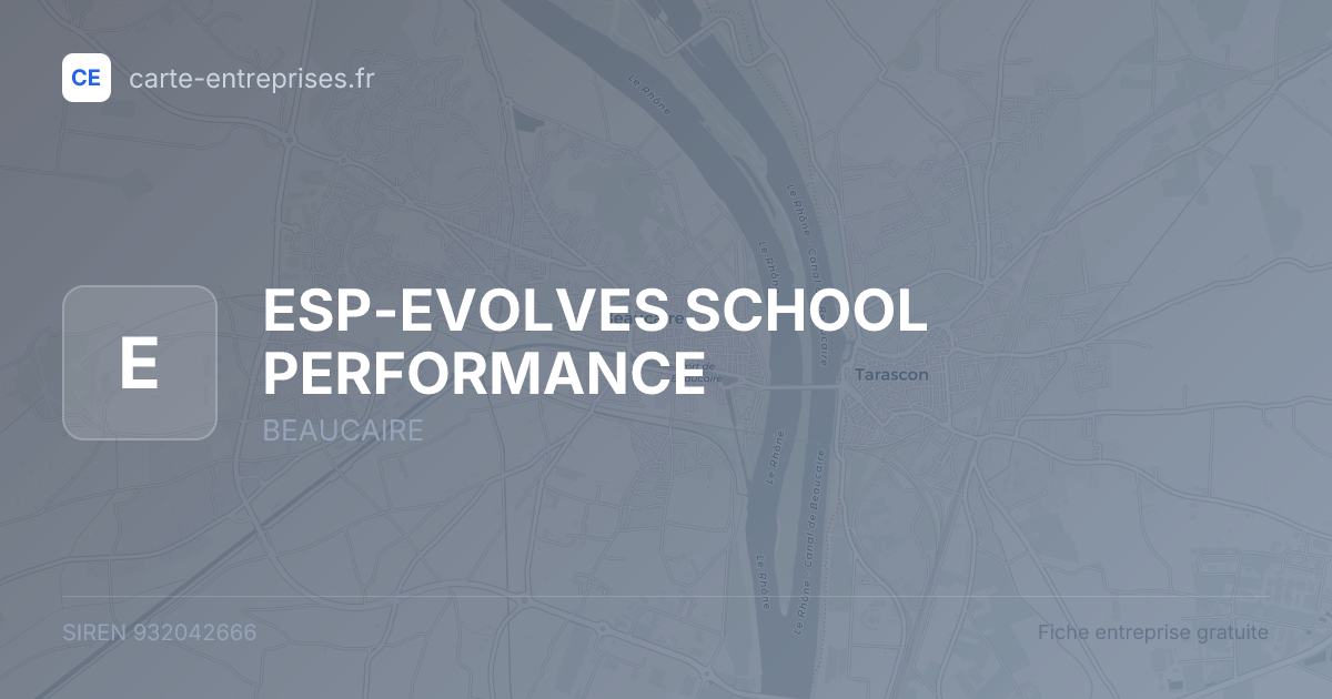 ESP-EVOLVES SCHOOL PERFORMANCE — 932042666 — fiche entreprise