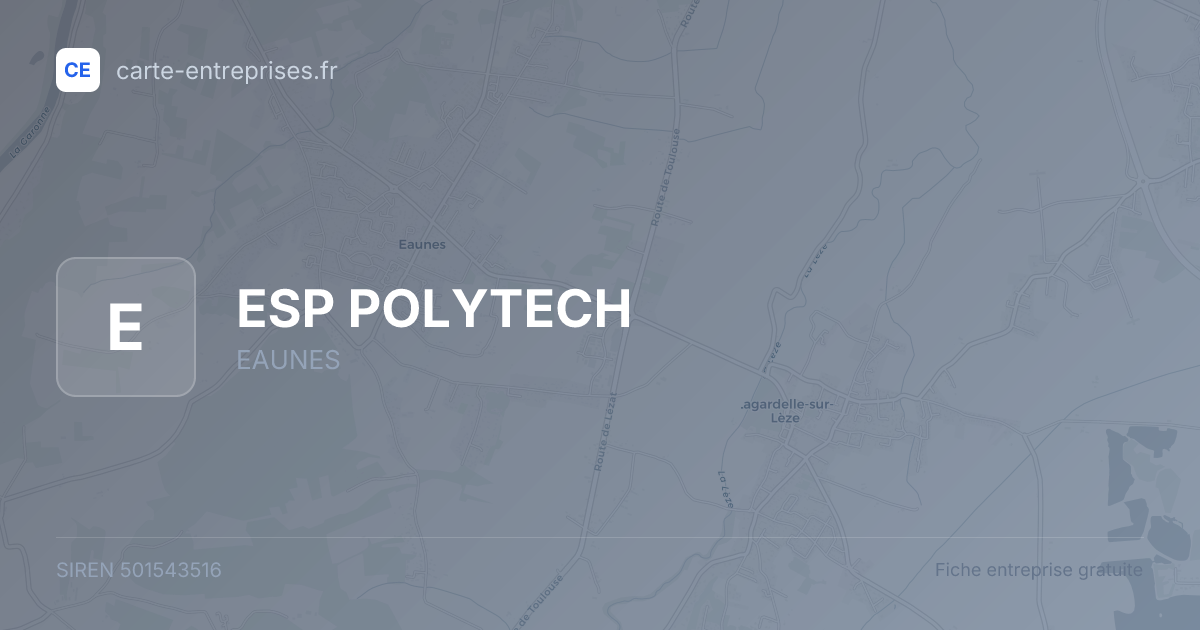 ESP POLYTECH — 501543516 — fiche entreprise