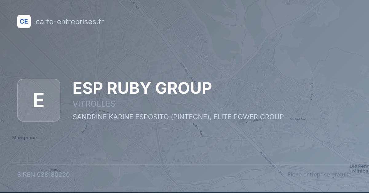 ESP RUBY GROUP — 988180220 — fiche entreprise