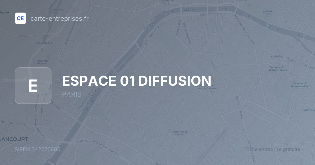 ESPACE 01 DIFFUSION — 342276680 — fiche entreprise