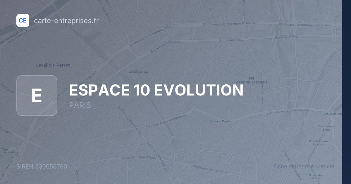 ESPACE 10 EVOLUTION — 330656760 — fiche entreprise