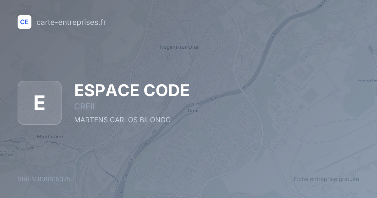 ESPACE CODE — 838615375 — fiche entreprise