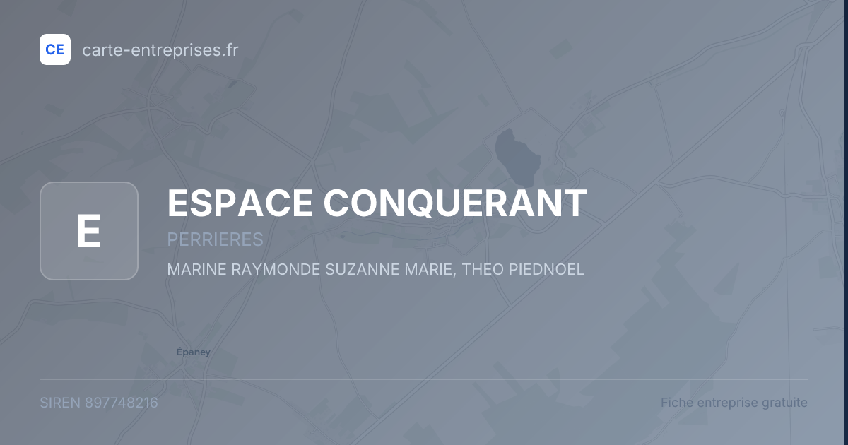 ESPACE CONQUERANT — 897748216 — fiche entreprise