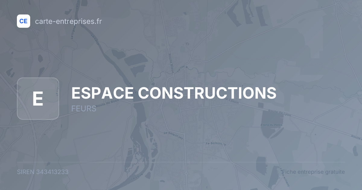 ESPACE CONSTRUCTIONS — 343413233 — fiche entreprise