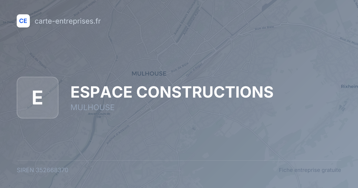 ESPACE CONSTRUCTIONS — 352668370 — fiche entreprise
