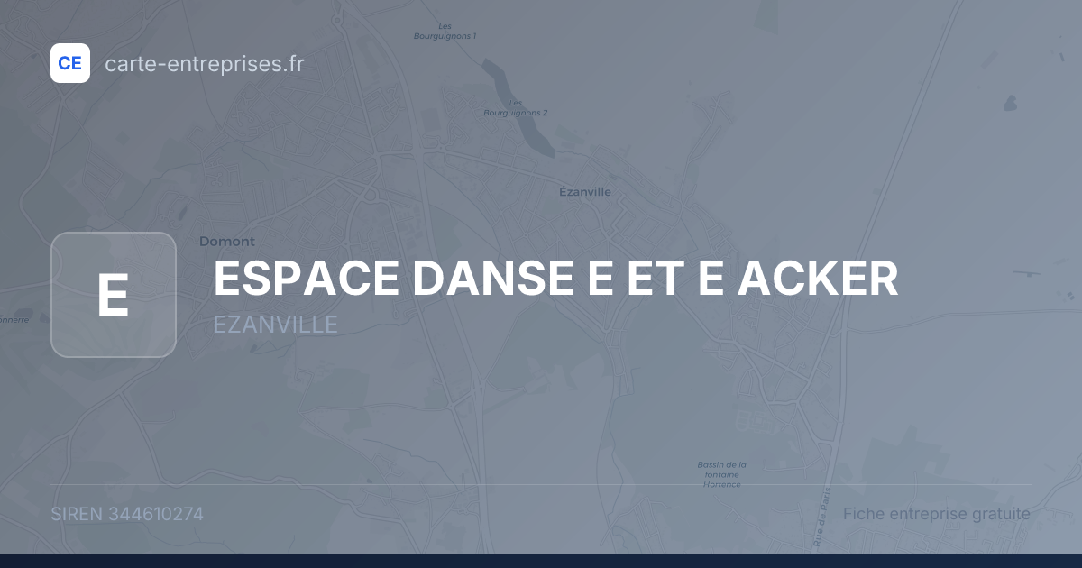 ESPACE DANSE E ET E ACKER — 344610274 — fiche entreprise